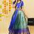 South Indian Style Semi Stitched Lehenga Choli with Embroidery Blouse and Dupatta for Women