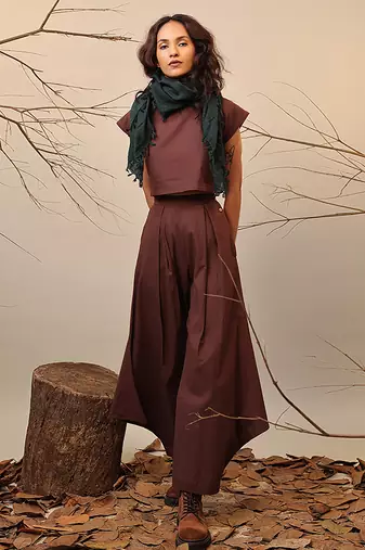 Brown cotton co ord set