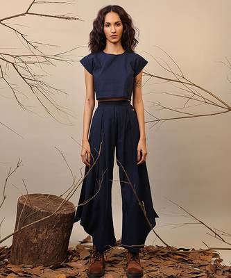 Blue cotton co ord set 1