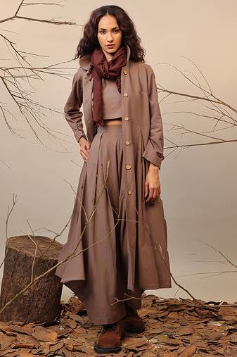 Brown cotton co ord set