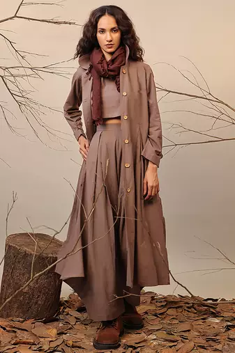 Brown cotton co ord set