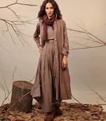 Brown cotton co ord set