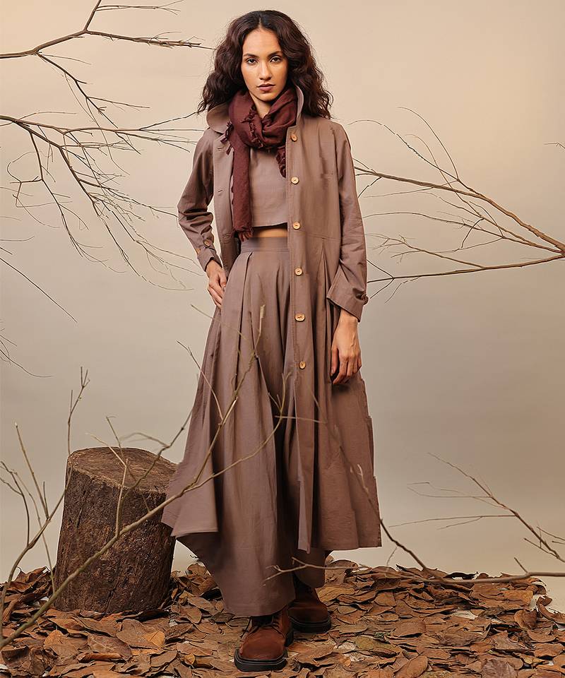 Brown cotton co ord set