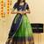 South Indian Style Semi Stitched Lehenga Choli with Embroidery Blouse and Dupatta for Women