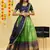 South Indian Style Semi Stitched Lehenga Choli with Embroidery Blouse and Dupatta for Women