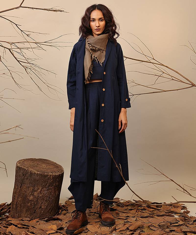 Blue cotton co ord set