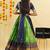 South Indian Style Semi Stitched Lehenga Choli with Embroidery Blouse and Dupatta for Women