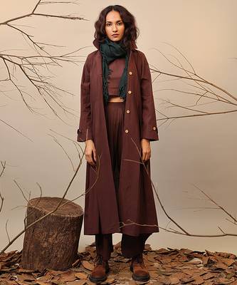 Brown cotton co ord set 1