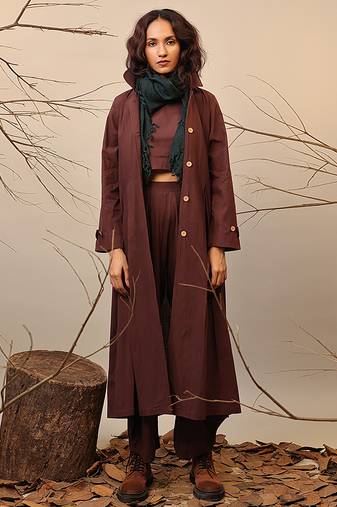 Brown cotton co ord set