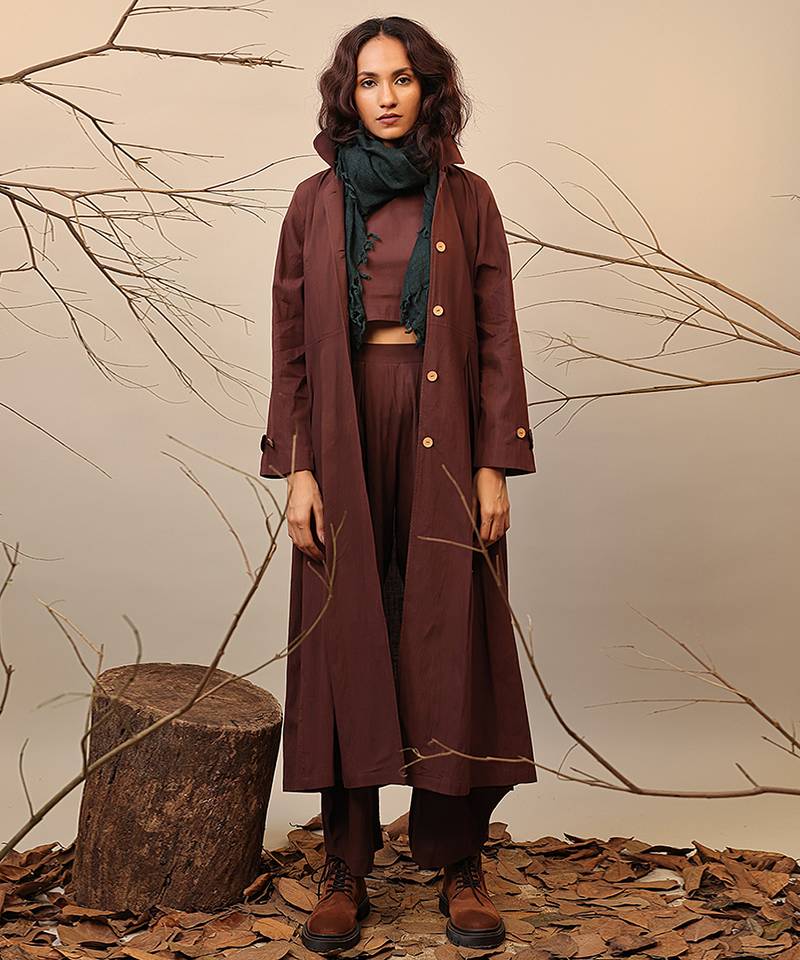 Brown cotton co ord set