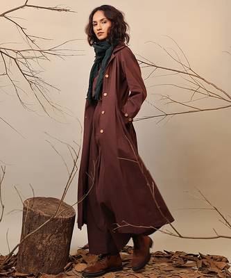 Brown cotton co ord set 2