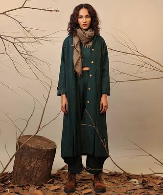 Green cotton co ord set 1