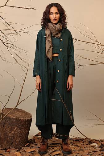 Green cotton co ord set