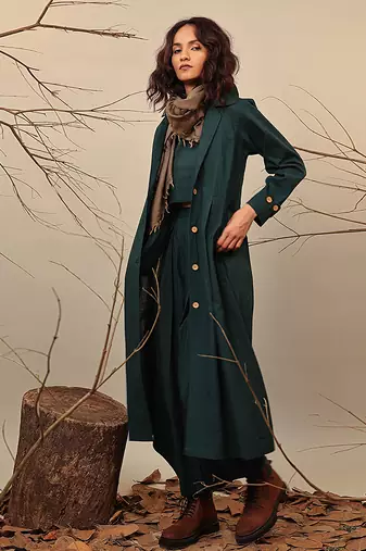 Green cotton co ord set
