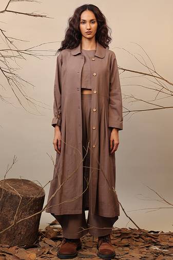 Brown cotton co ord set