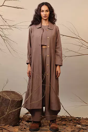 Brown cotton co ord set