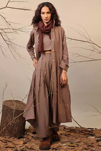 Brown cotton co ord set