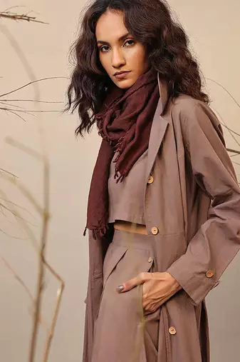 Brown cotton co ord set