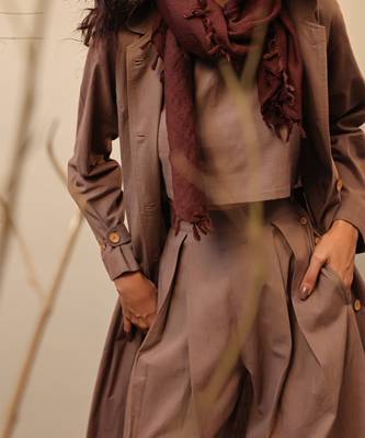 Brown cotton co ord set 4