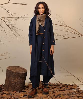 Blue cotton co ord set 1