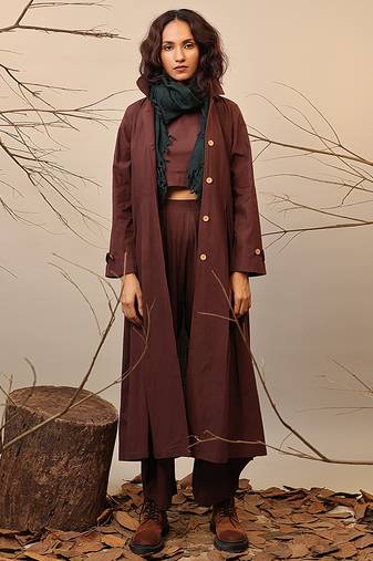 Brown cotton co ord set