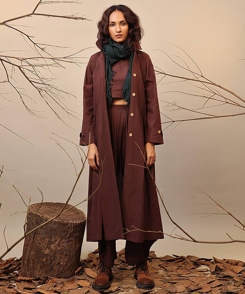 Brown cotton co ord set