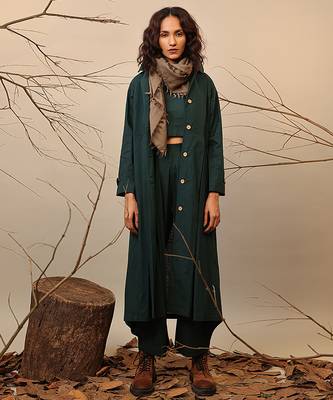 Green cotton co ord set 1