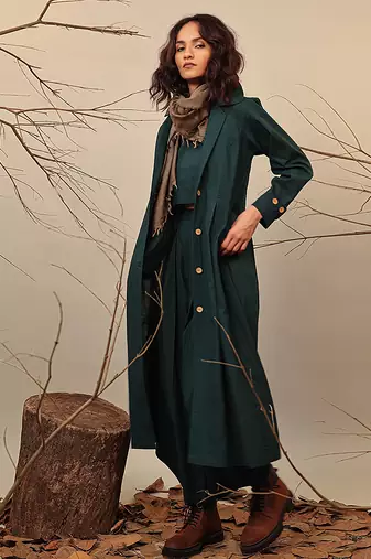 Green cotton co ord set