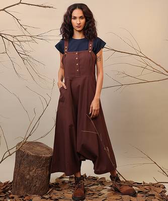 Brown cotton co ord set 1