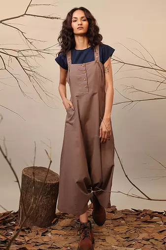 Brown cotton co ord set