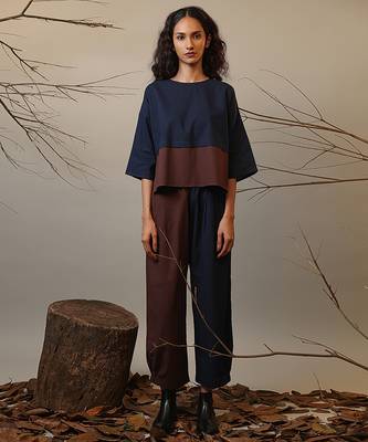 Blue cotton co ord set 1