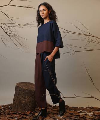Blue cotton co ord set 3