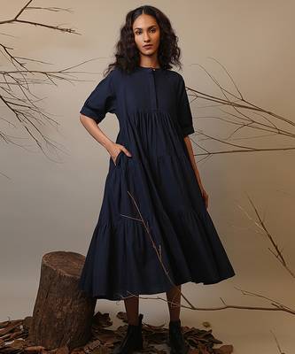 Blue cotton dress 1