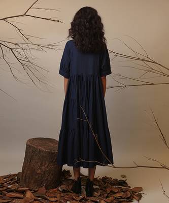Blue cotton dress 2