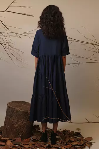 Blue cotton dress