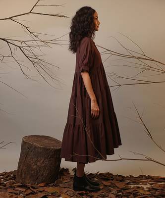 Brown cotton dress 2