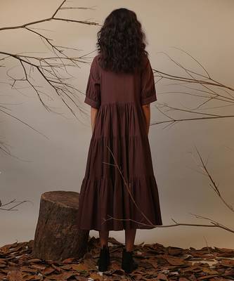 Brown cotton dress 3