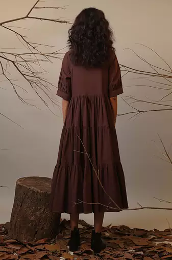 Brown cotton dress