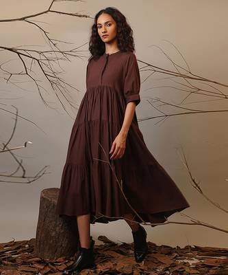 Brown cotton dress 4
