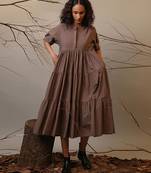 Brown cotton dress