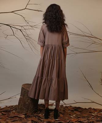 Brown cotton dress 3