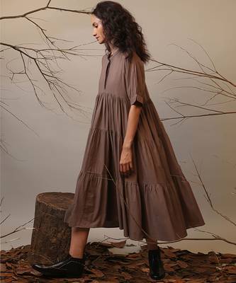 Brown cotton dress 4