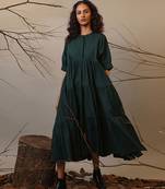 Green cotton dress