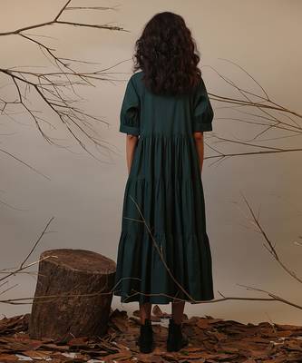 Green cotton dress 2