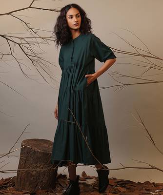 Green cotton dress 3