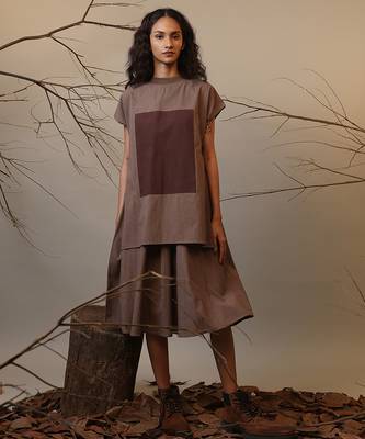Brown cotton dress 1