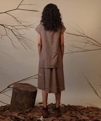 Brown cotton dress 2