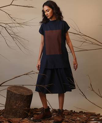 Blue cotton dress 1