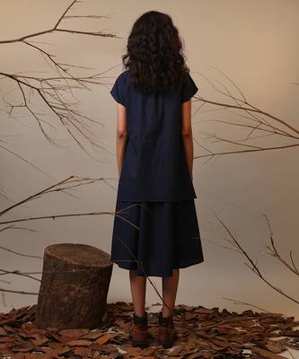 Blue cotton dress 2