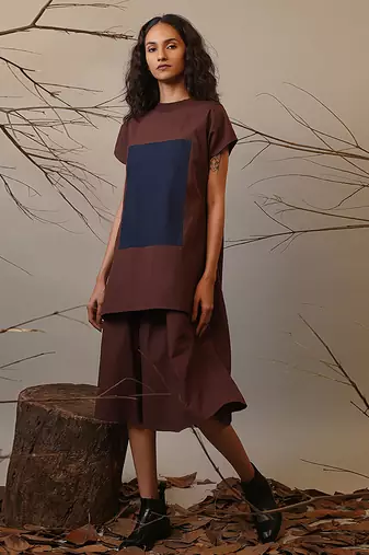 Blue cotton dress
